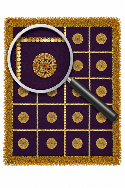 Daman Dupatta in Purple